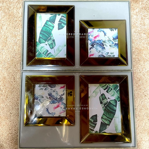 NWT FOUR bundle gold mirror picture frames 2 sets frames brand new price final - Picture 1 of 12